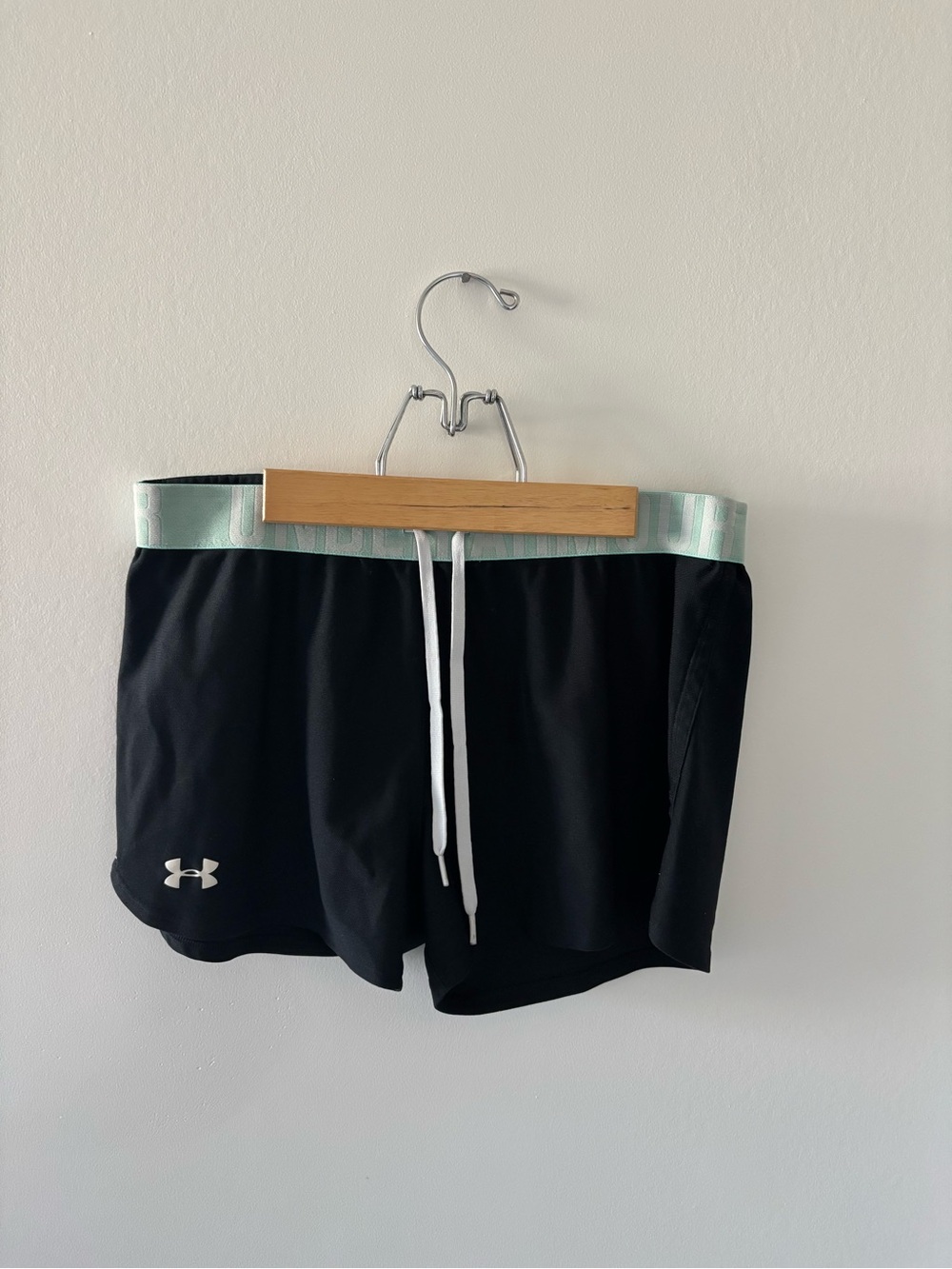 Under Armour Black Shorts with Mint Waistband